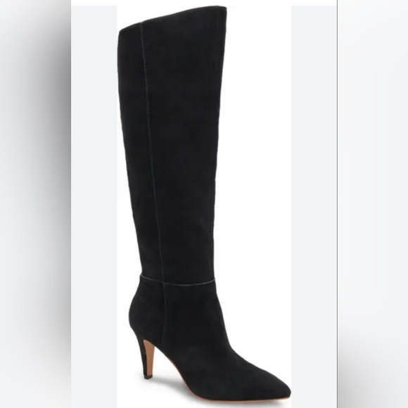 NEW Dolce Vita Haze High Heeled suede knee high boot black SZ 10 - Picture 1 of 14